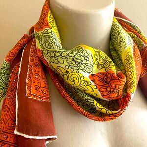 1950s EXCITING silk scarf . Vintage fashionista,